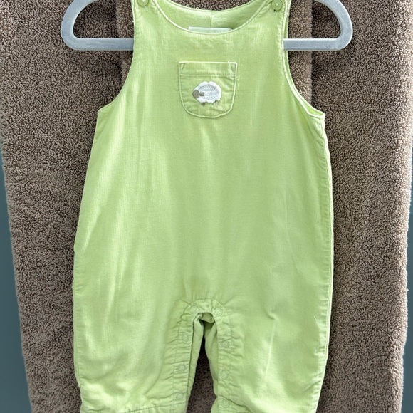 Janie and Jack Light Green Baby Overalls - Picture 1 of 5